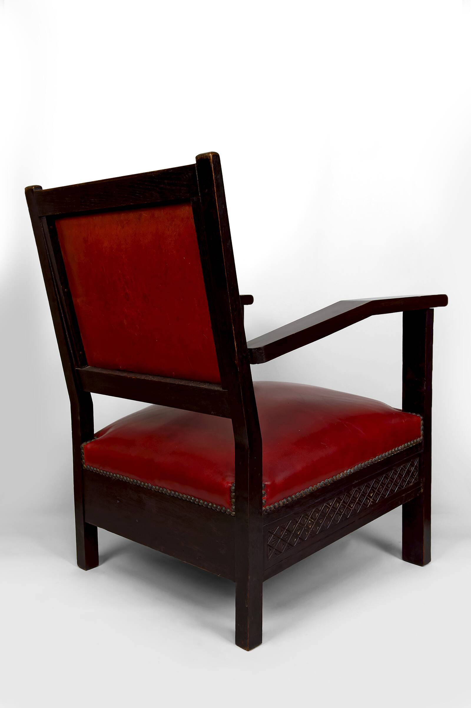 Paire de Fauteuils Art Deco Colonial en Bois Sculpté, Algérie, 1930