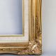 Oil painting of the Mediterranean coast with a high-quality Baroque frame.