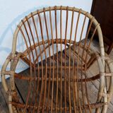 Vintage rattan armchair