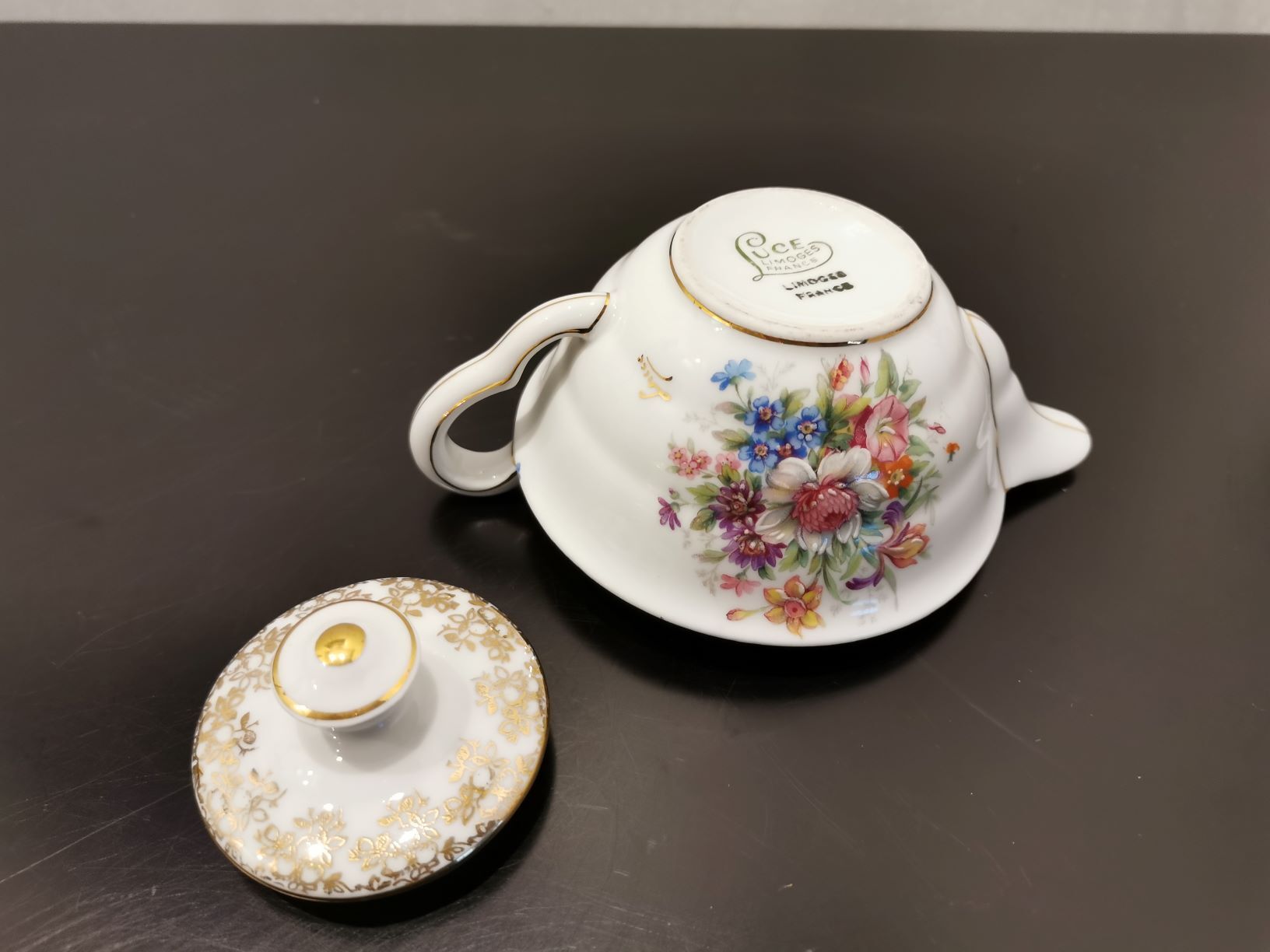 Duo service à thé porcelaine de Limoges estampillé Luce