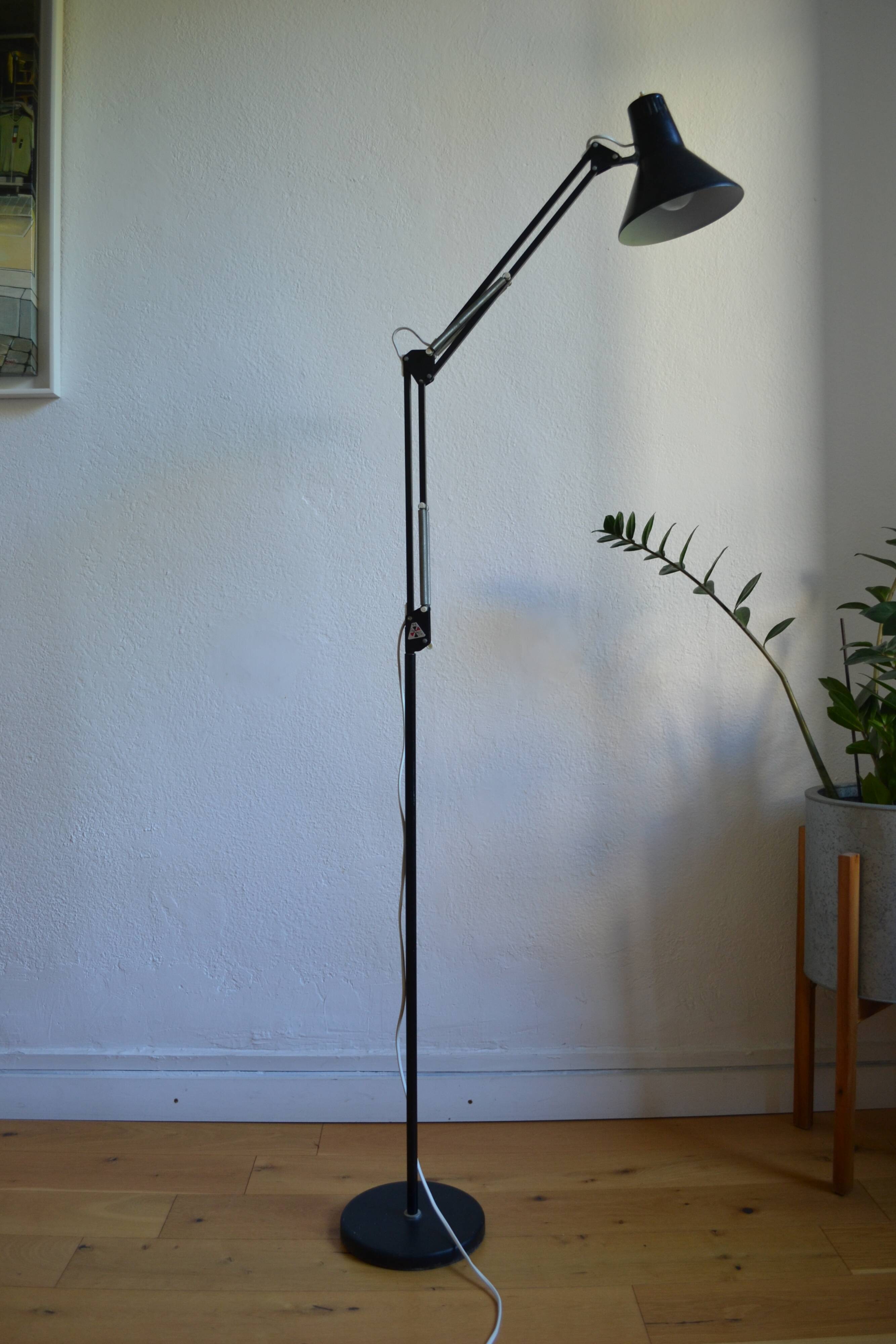 Lampadaire liseuse articulée France 1980