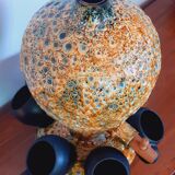 Ceramic fountain form hot air balloon year 50 Fat Lava Vallauris