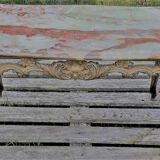 Brass and green marble coffee table