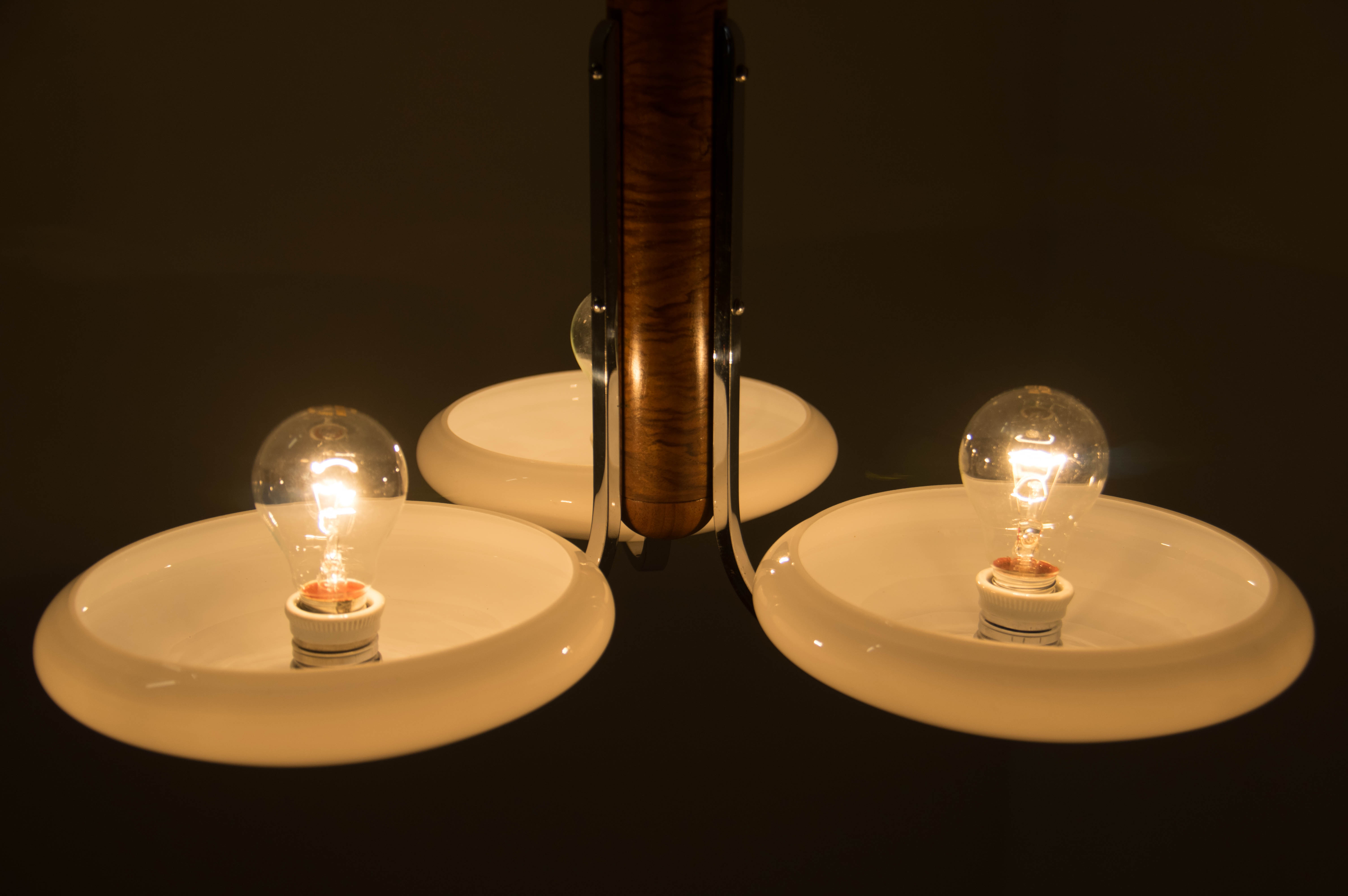 Art Deco or Bauhaus Chandelier by Jindrich Halabala for UP zavody, 1930s