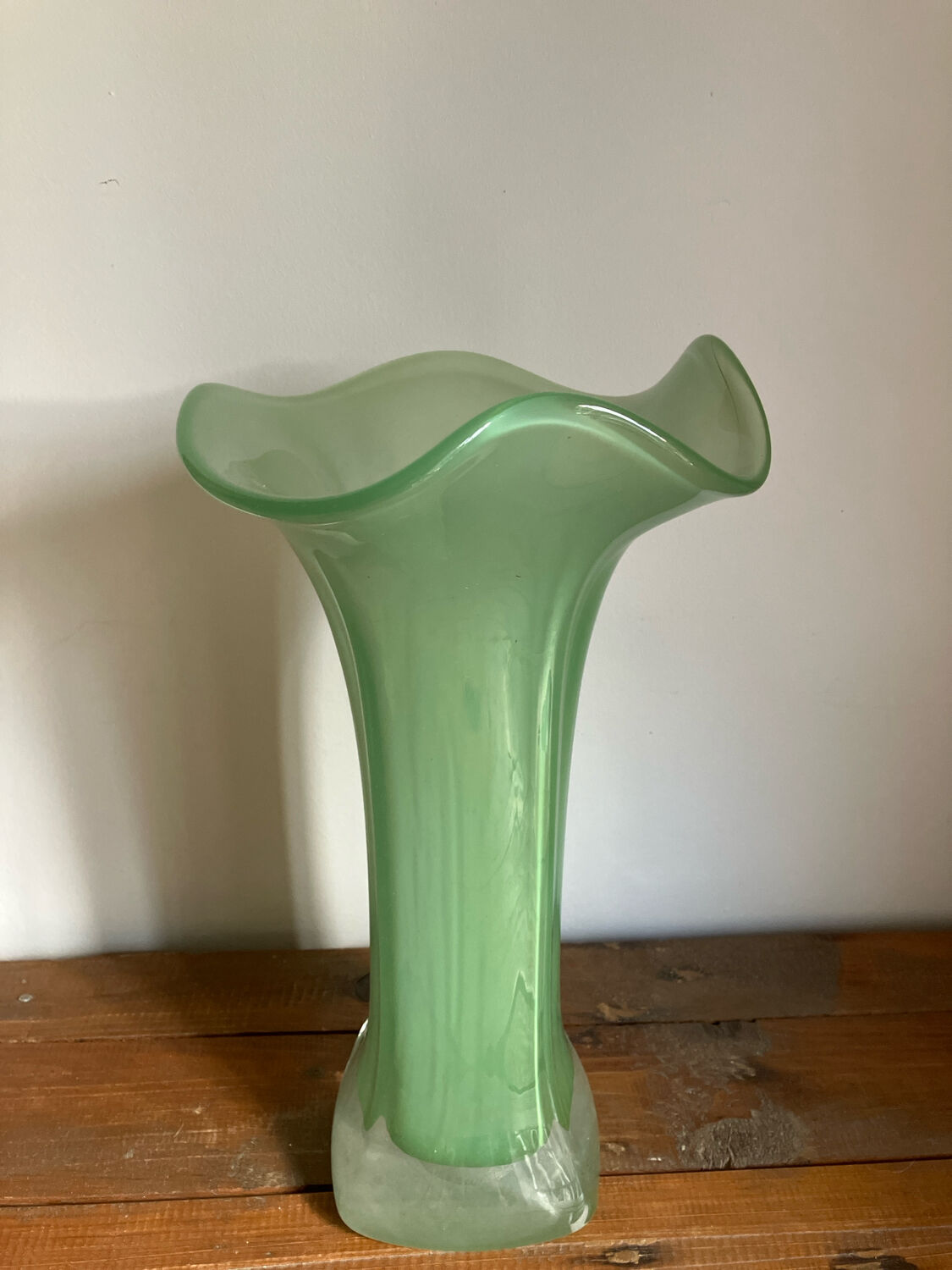 Thick glass vase