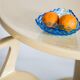 Vintage light blue decorative plate in glass - Italy, 1960s