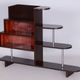 Art Deco Étagère in Oak & Chromed Steel, 1930s