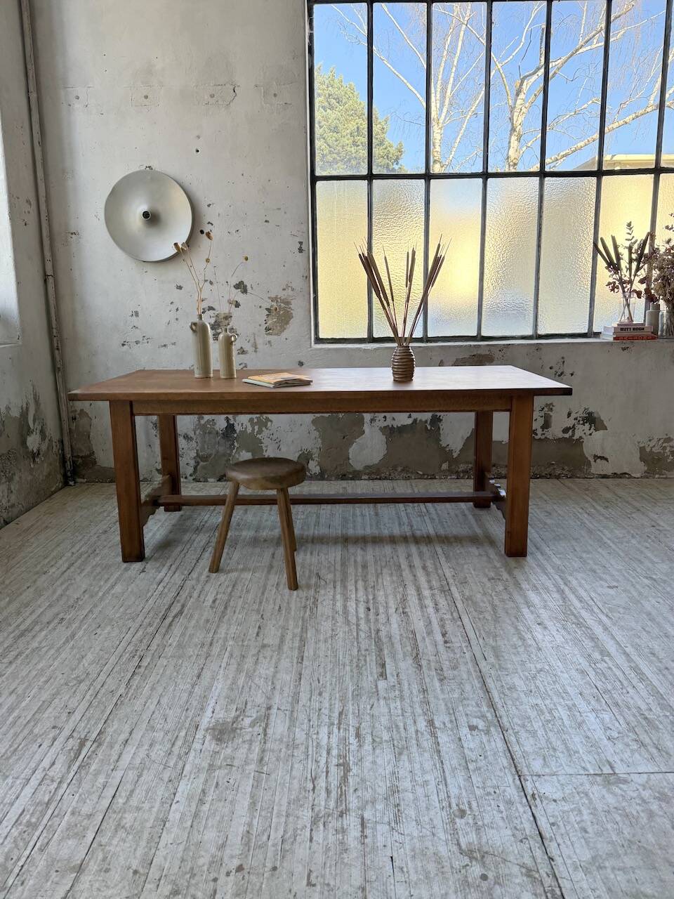 2m oak farmhouse table