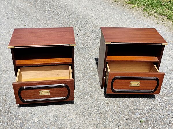 Paire de chevets Gautier - bateau tiroir