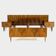 Vintage mid century double bed bedroom set with nightstands in walnut 1960s