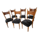 Series of 6 Scandinavian chairs - Vintage chairs