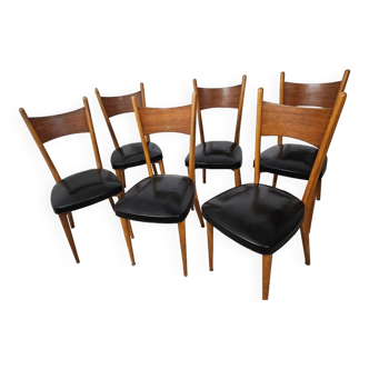 Series of 6 Scandinavian chairs - Vintage chairs