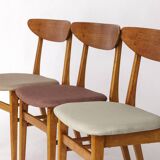 Set of 4 Danish Teak Dining Chairs by Farstrup Møbler – 1960s, Upholstered