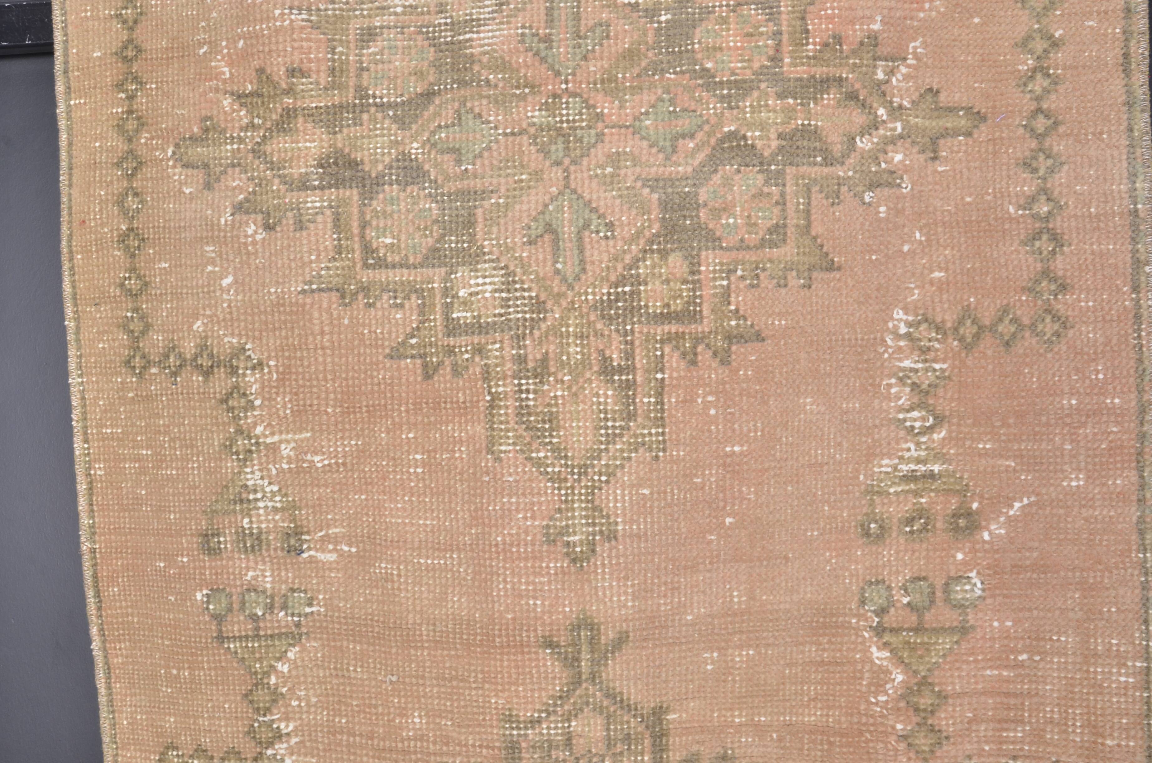 Vintage Handknotted Hallway Runner Rug