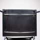 Paire de chaises Matteo Grassi MG5 cuir noir et chrome