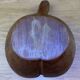 Wooden apple-shaped fruit bowl