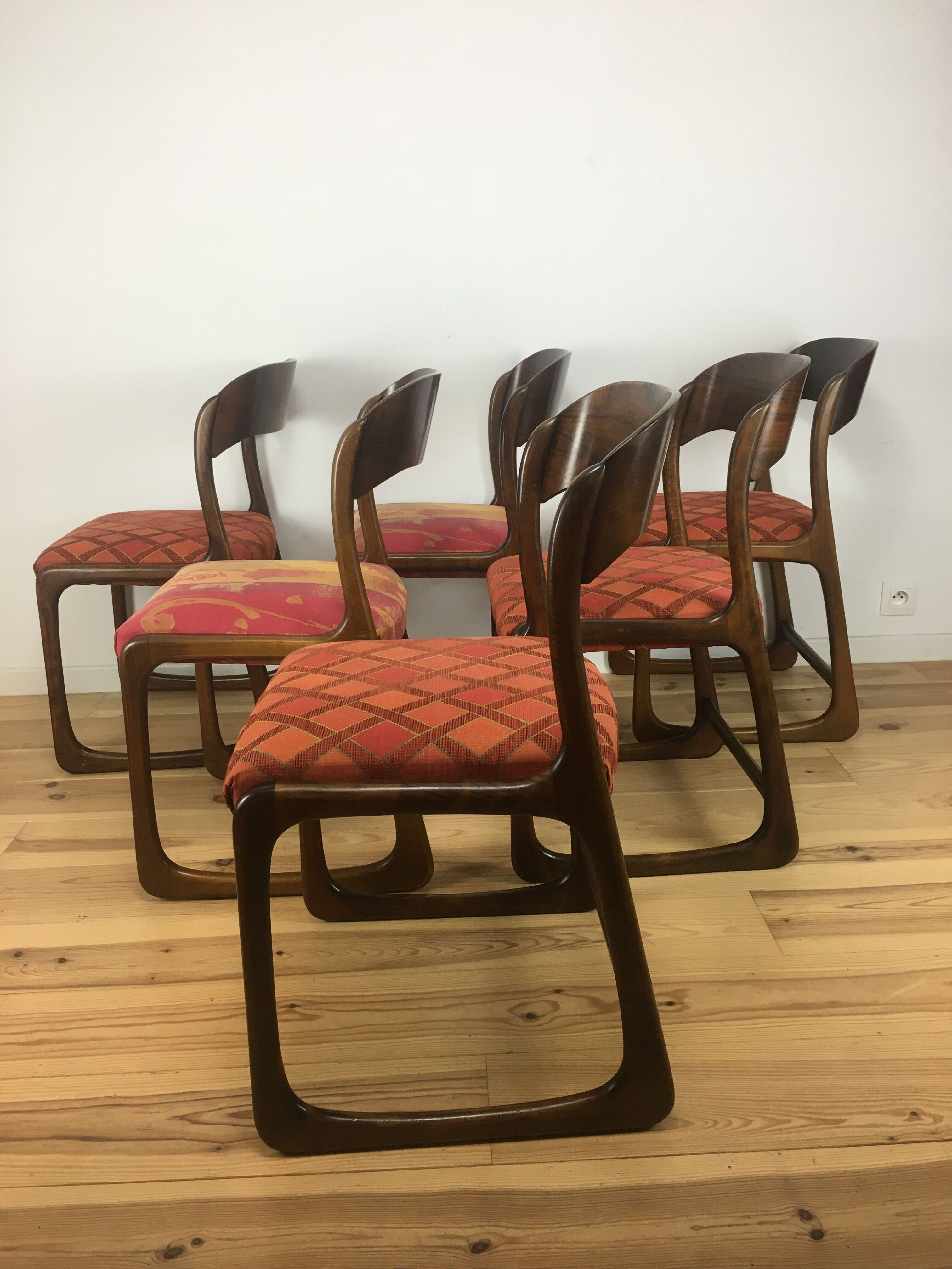6 Baumann chairs sled rosewood