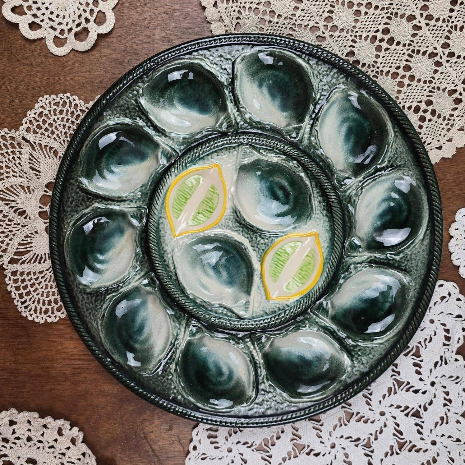 Large oyster dish – St Clément France – Ø37.5 cm