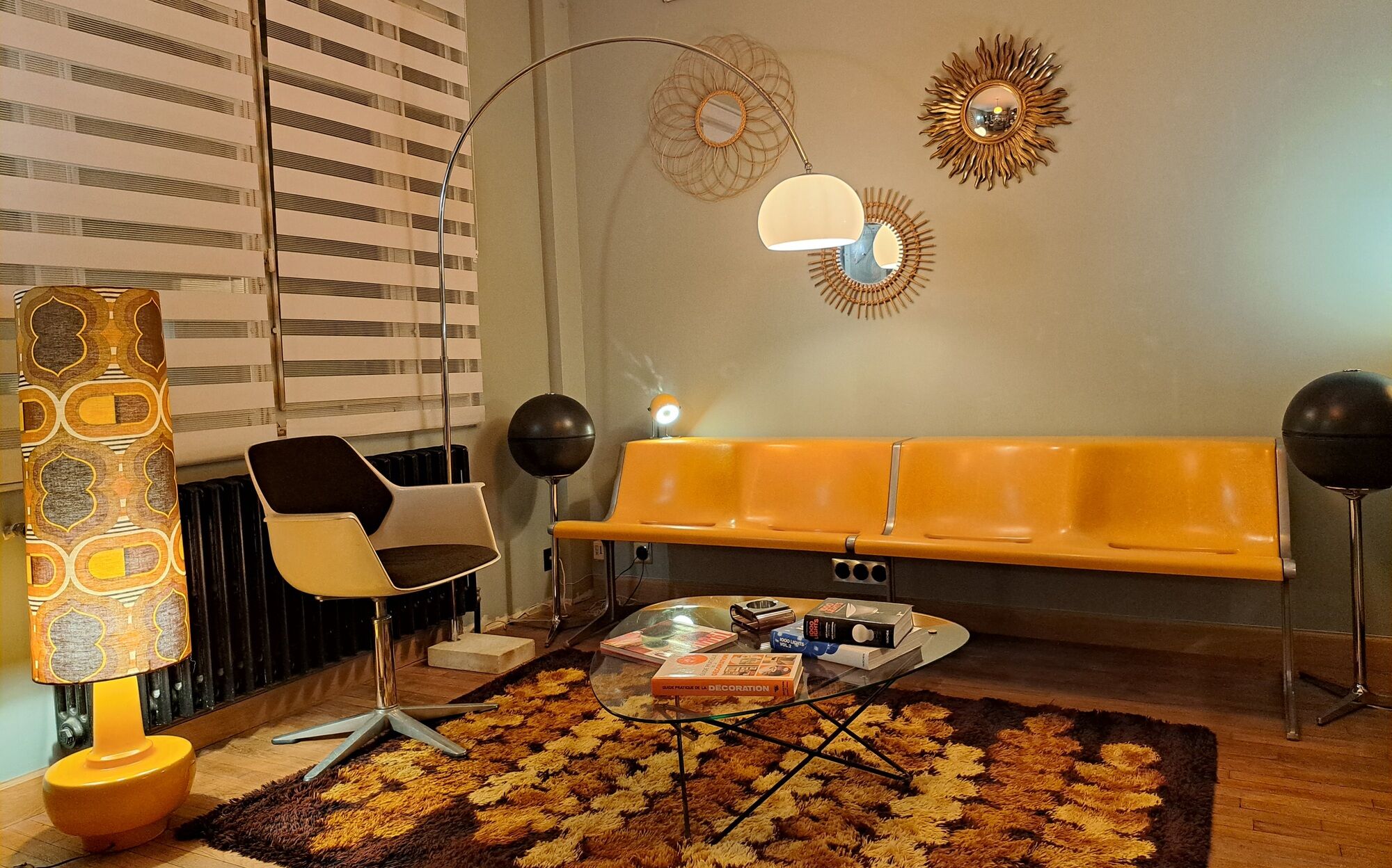 Friso Kramer 4-seater bench for Wilkhahan 60-70's