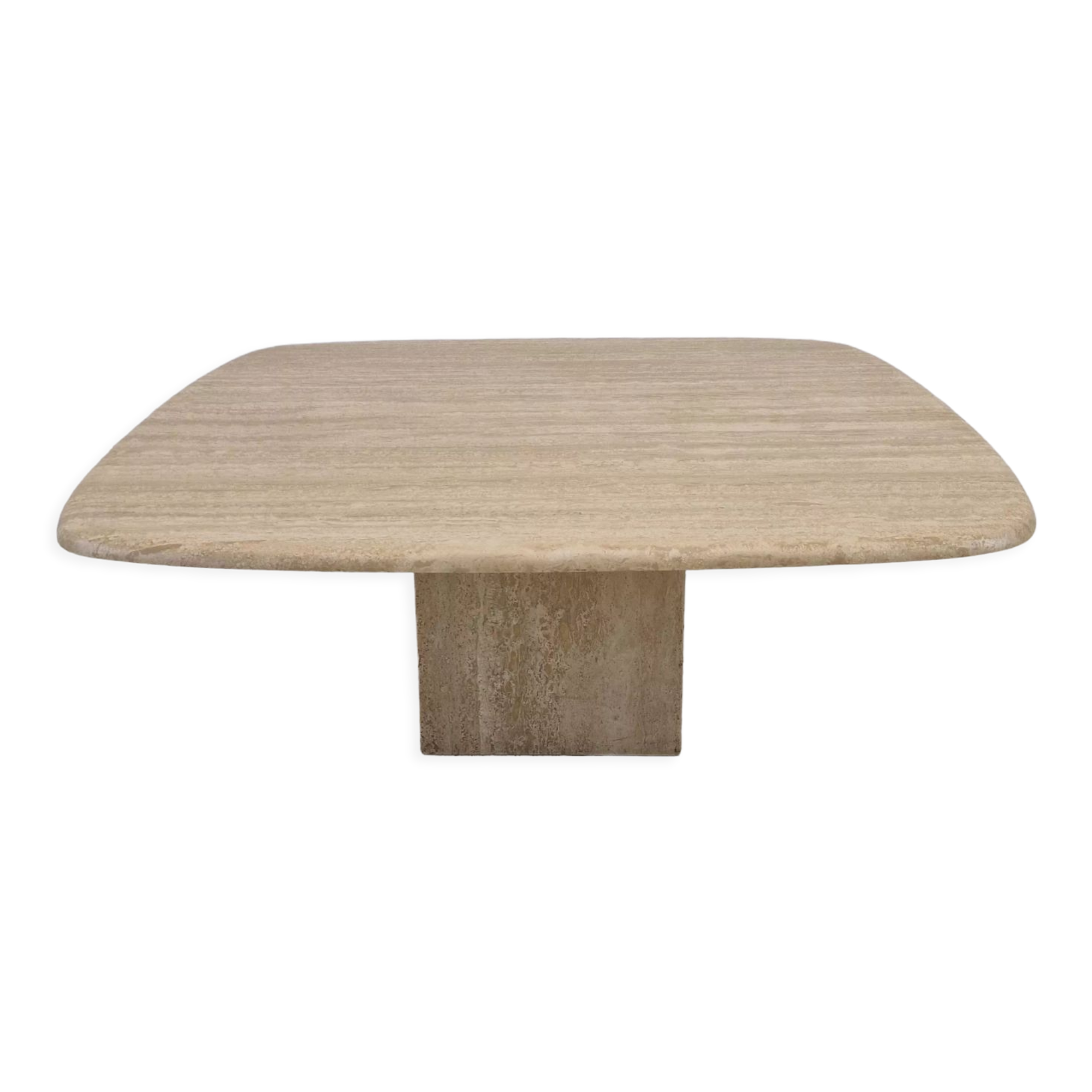 Italian coffee table in travertine 1980's