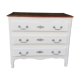 Commode 3 tiroirs style Louis XV blanc