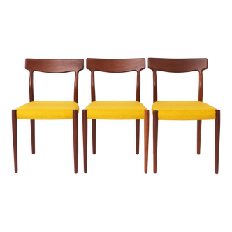 3 vintage chairs by Gustav Herkströter for Lübke, Germany 1960s-1970s Teak