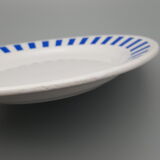 Plates saucers cups vintage white blue line hotesse ceramic