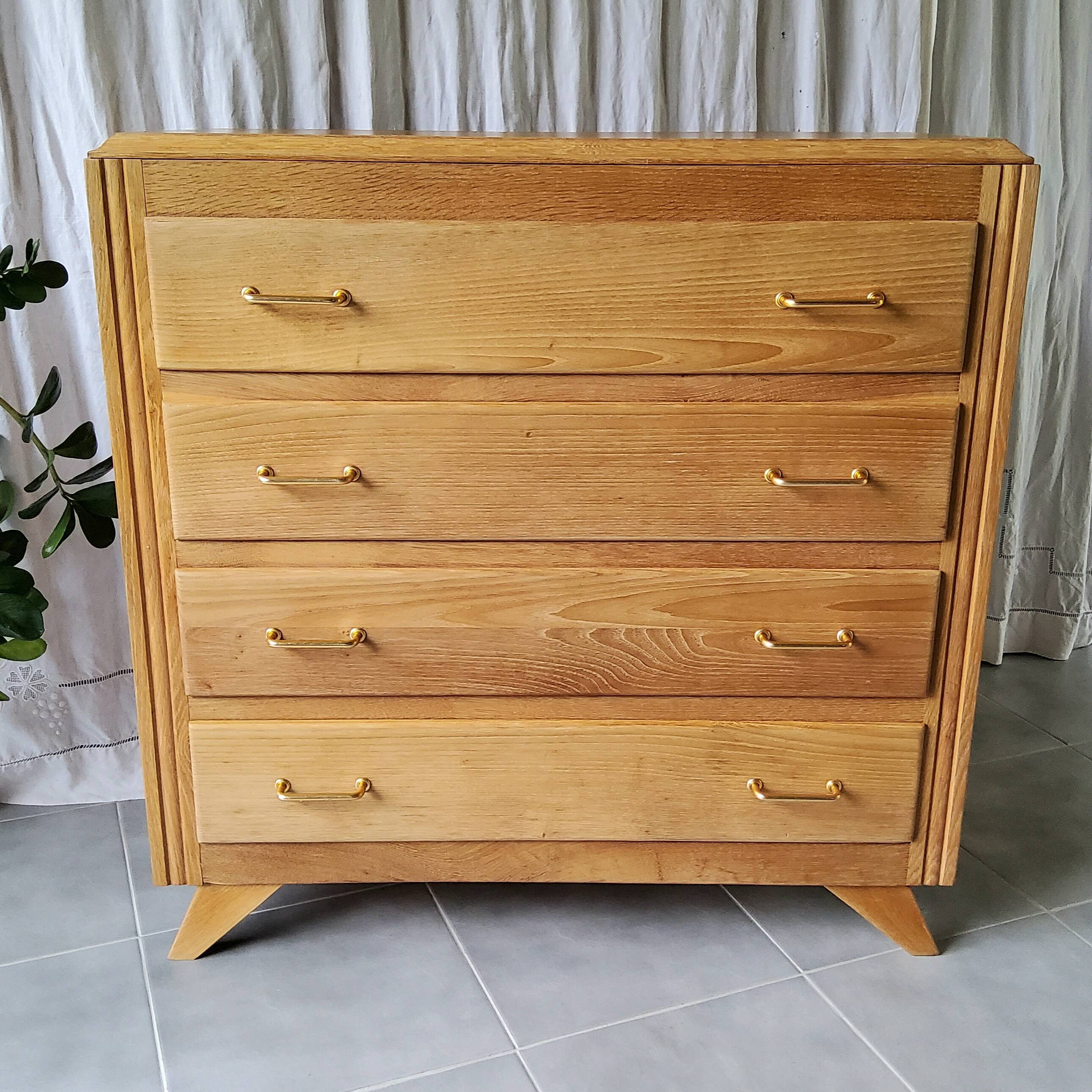 Commode vintage pieds compas