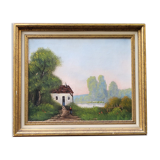 Oil painting on canvas signed
