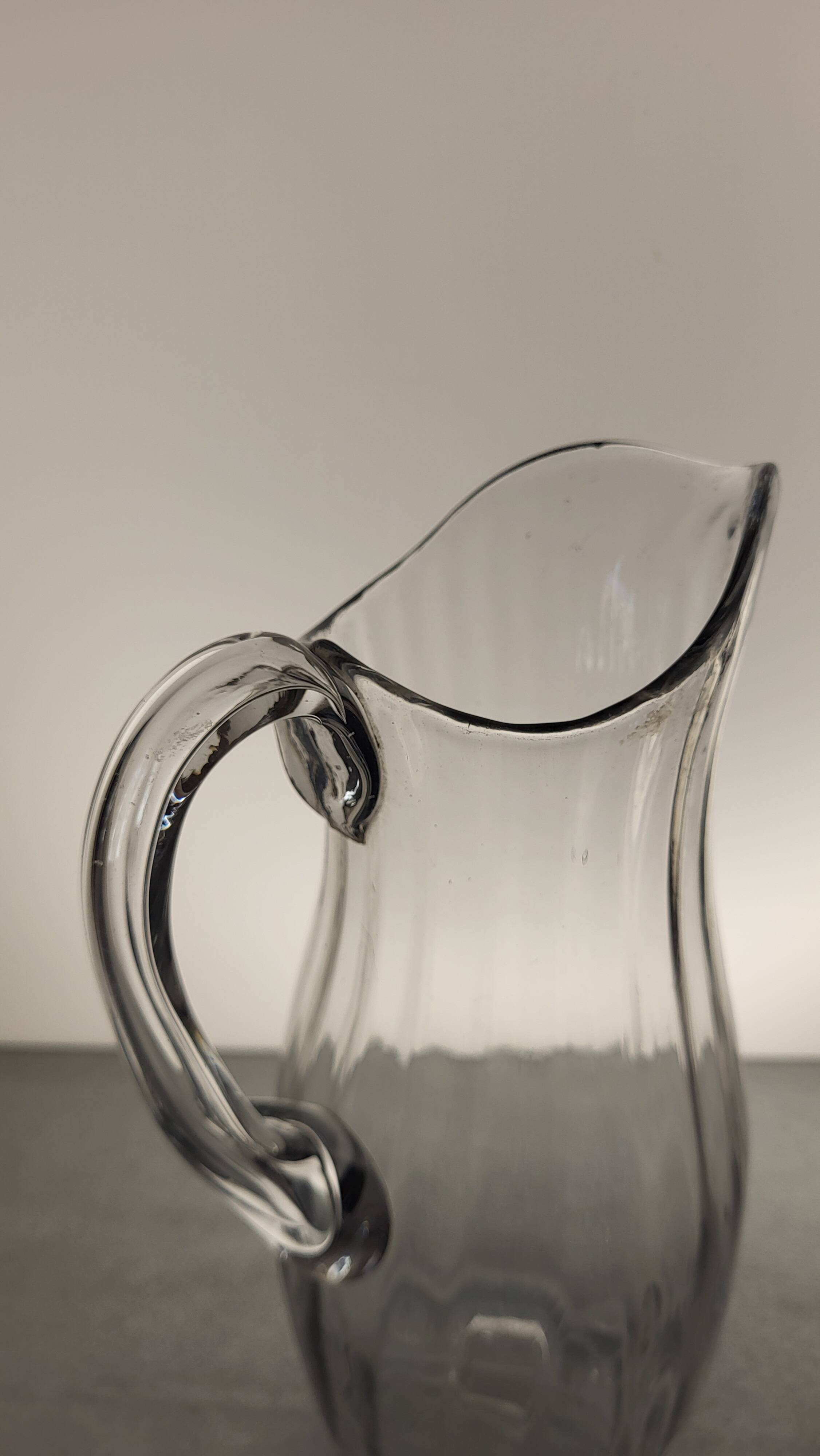 Blown glass pitcher