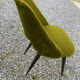 Green faux fur chair