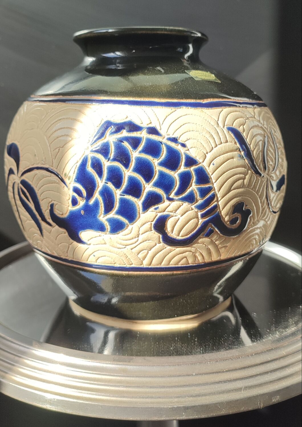 Vintage lamp base "Dong Tam" Ceramic from Vietnam