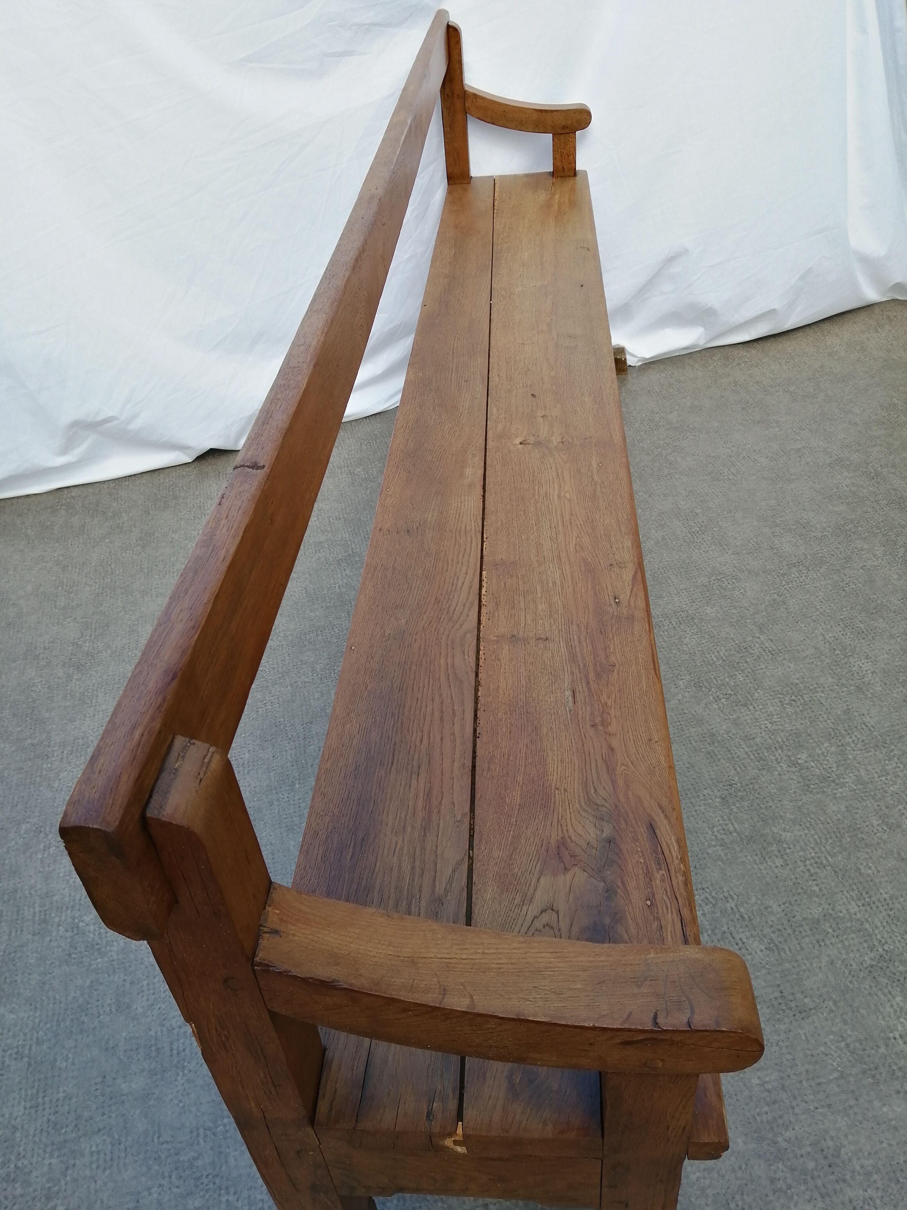 1850 oak priory bench