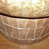 Trunk leather storage Ottoman