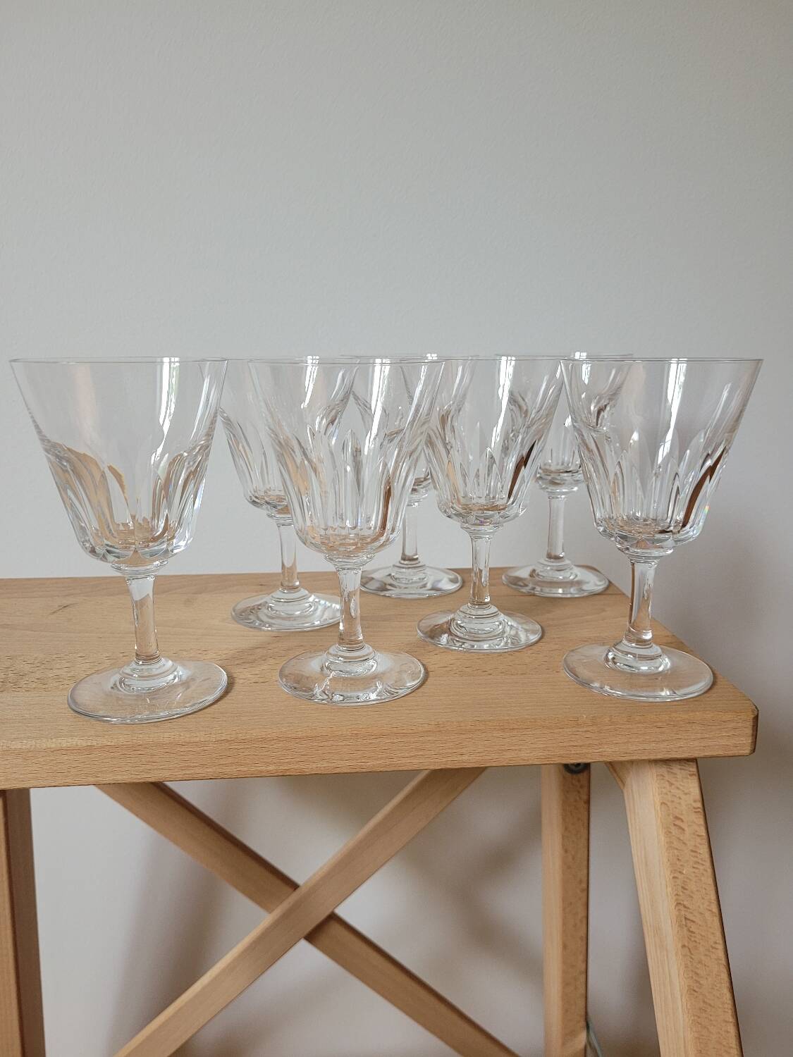 Set of 7 Baccarat Côte d'Azur wine glasses