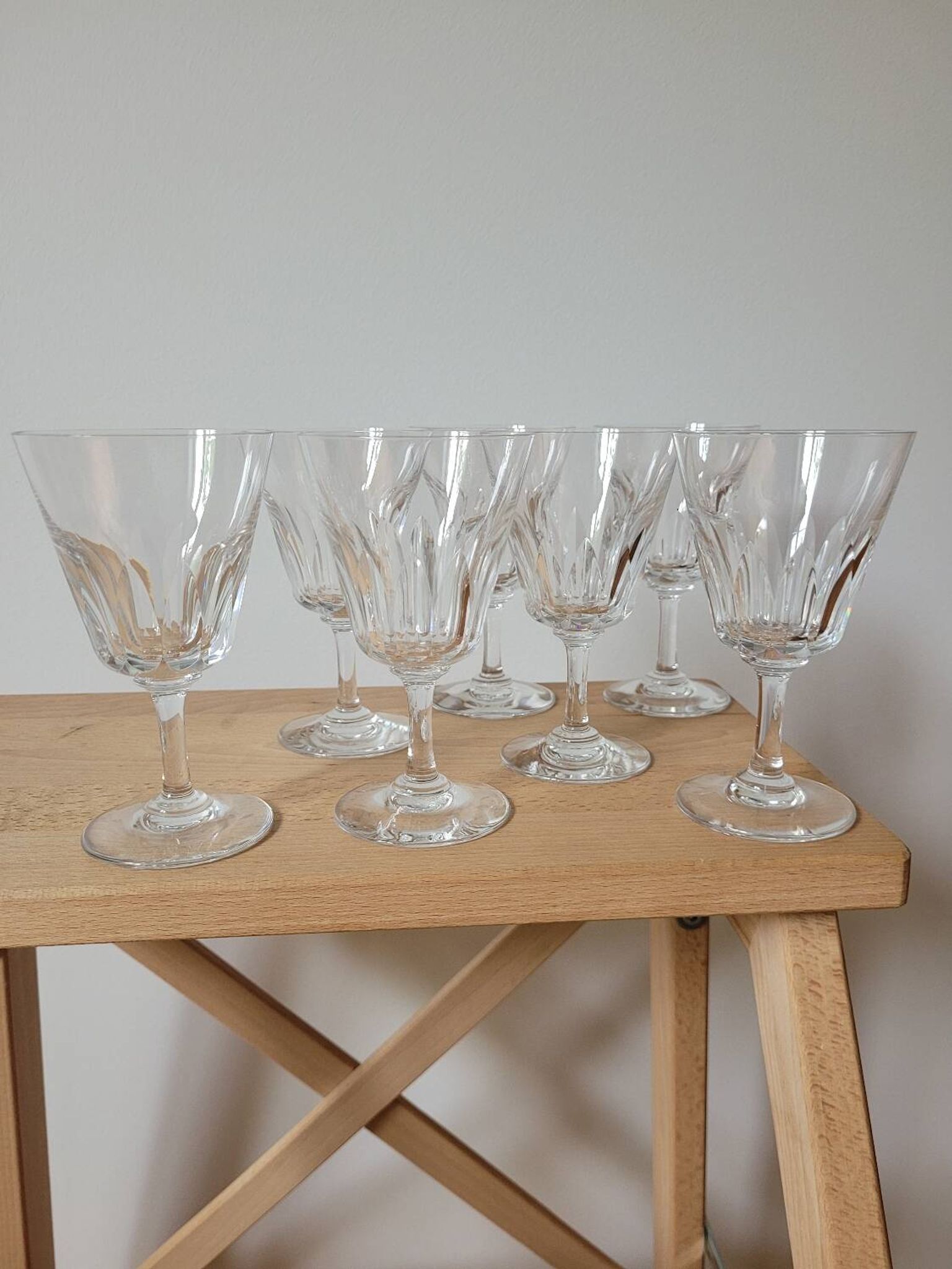 Set of 7 Baccarat Côte d'Azur wine glasses