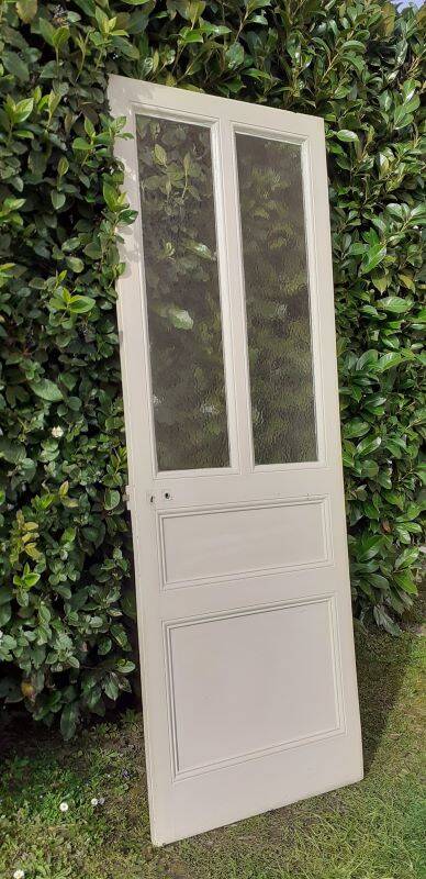 Communication door 1 translucent glass H233.5xL84.5cm old 20th century