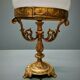Tripod table lamp - Gilded bronze, opaline - 50s - France