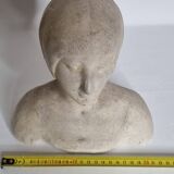 Patinated plaster bust of an unknown princess, Renaissance style after Francesco Laurana, 23 cm