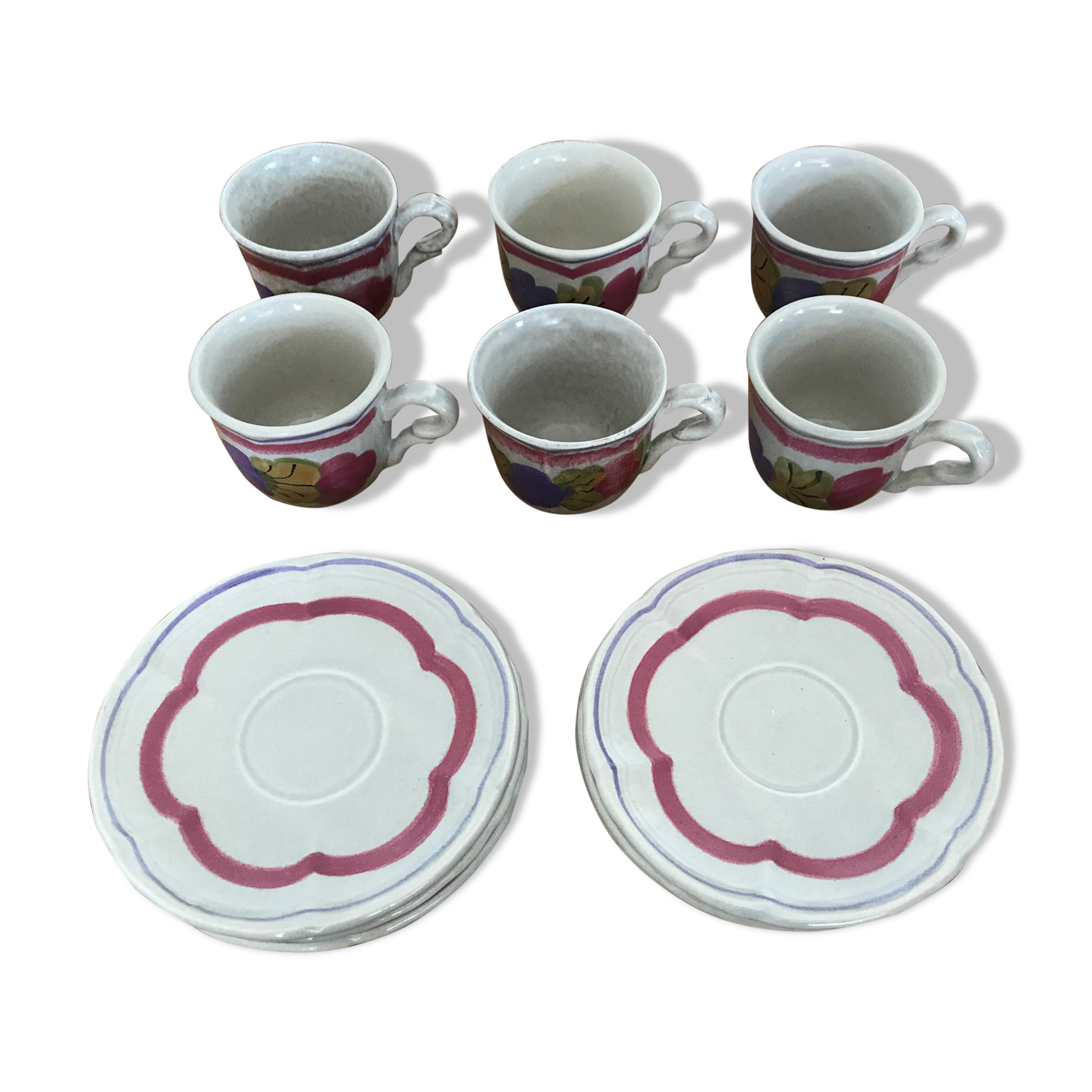 Lot of 6 vintage coffee cups