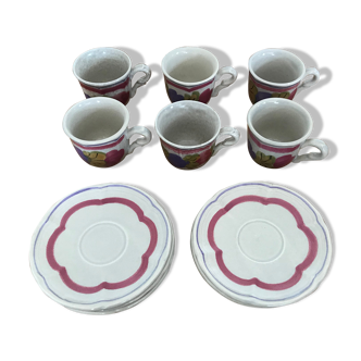 Lot of 6 vintage coffee cups