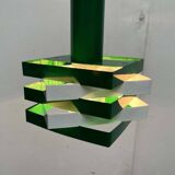 Modern metal lamella pendant lamp from the mid-century in the style of J. J. M. Hoogervorst for Anvia, 1960s.