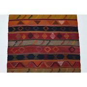 1970s Vintage Turkish Oushak Handmade Wool Cotton Red Runner Rug 124x382
