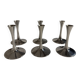 Set of 6 metal candle holders AMC vintage Space Age style