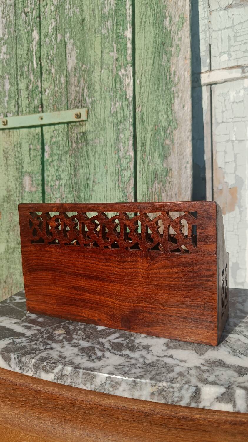 Wooden letter holder