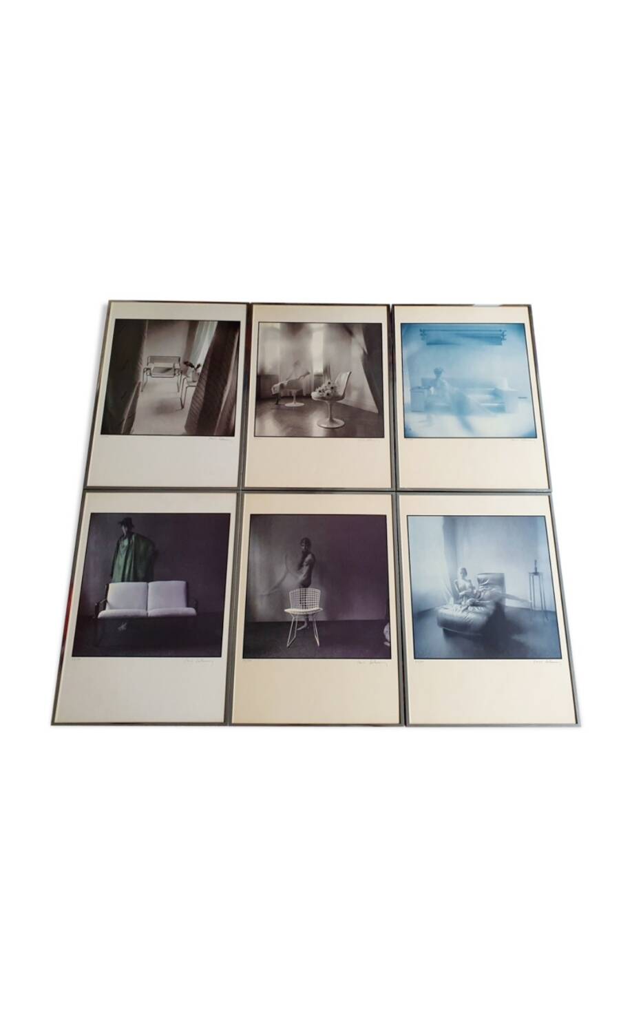 Set of 6 photos of Karin Szekessy for Knoll International