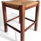 Tabouret Dordogne par Charlotte Perriand, paille tissée, France, années 1950.