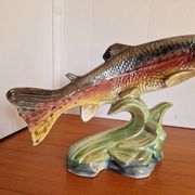 La Truite Arc-en-Ciel par H. Bequet En Faience Modèle 787