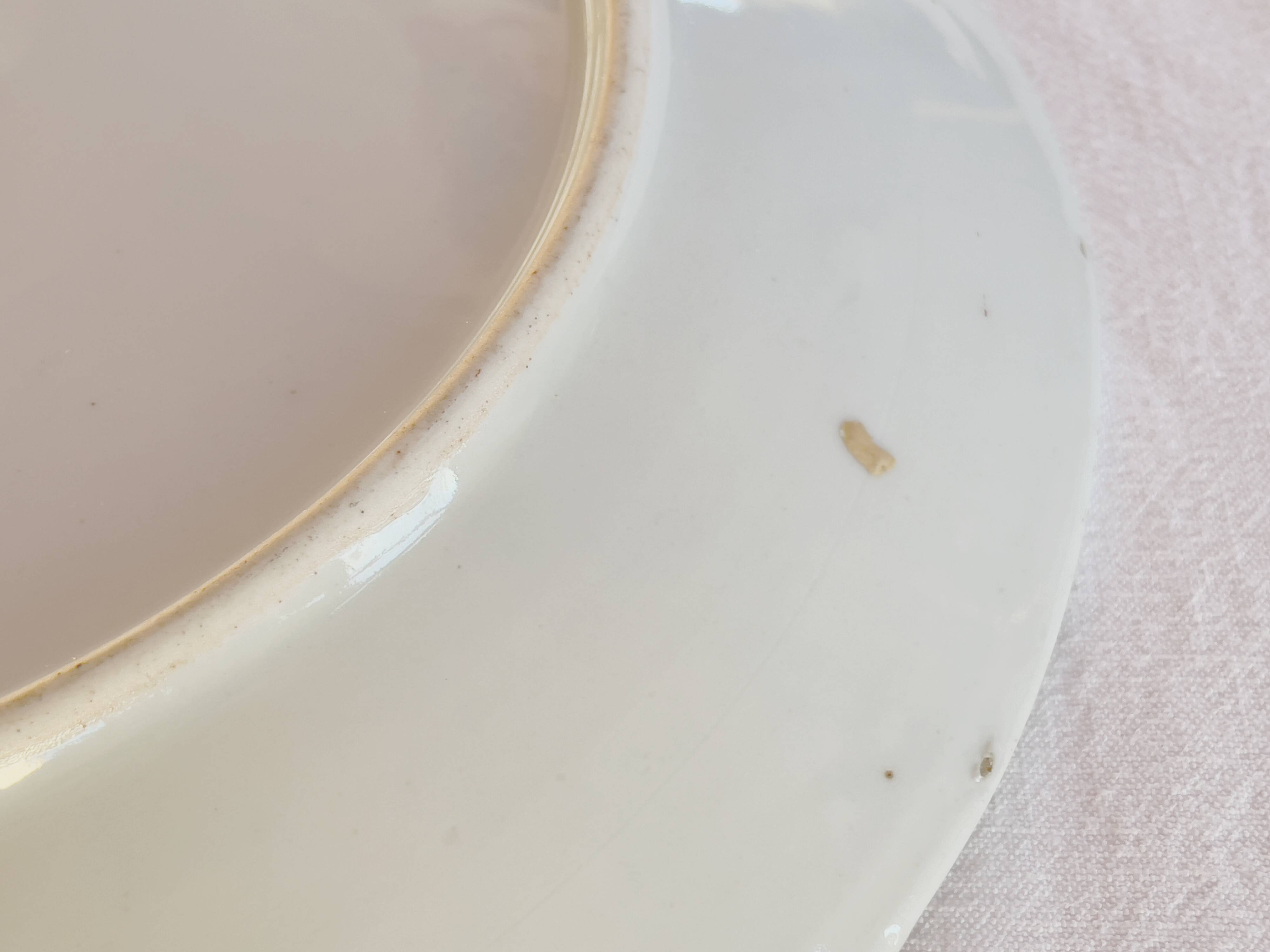 Yellow porcelain plate with saturated and vivid colors. Handmade in Japan