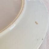 Yellow porcelain plate with saturated and vivid colors. Handmade in Japan